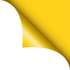 Yellow curled corner
