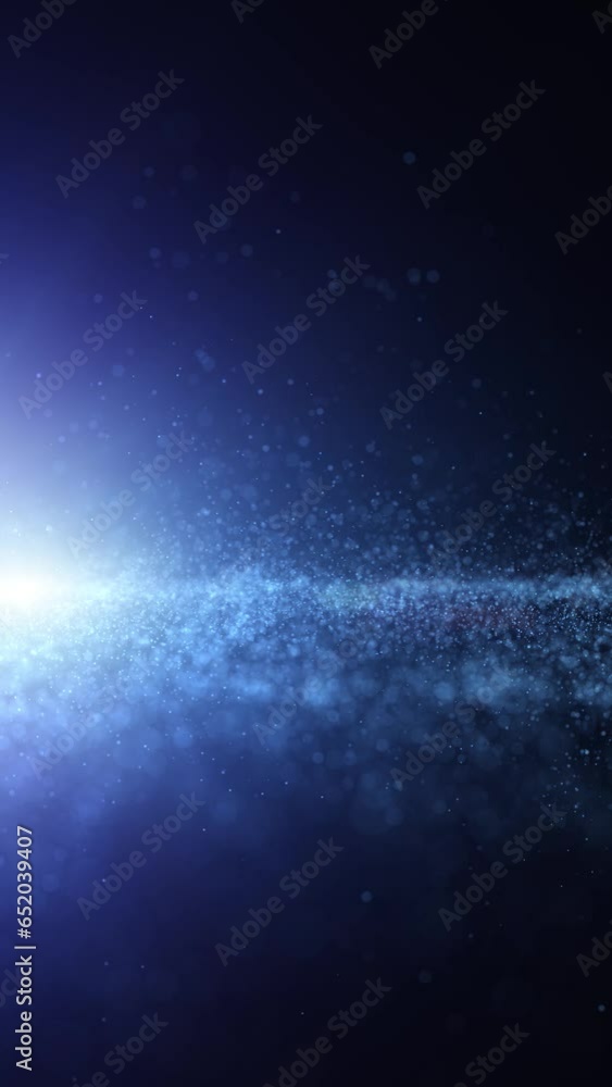 Sticker shine glow blue light with dotted waves loop vertical animation.