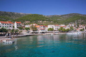 Fototapeta na wymiar The coast of Bol village, Brac island, Dalmatia, Croatia