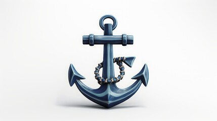 sea anchor illustration on white background ai generated.