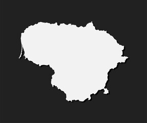 Vector map Lithuania template outline country