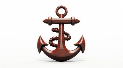 sea anchor illustration on white background ai generated.