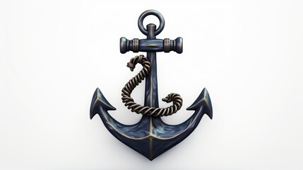 sea anchor illustration on white background ai generated.