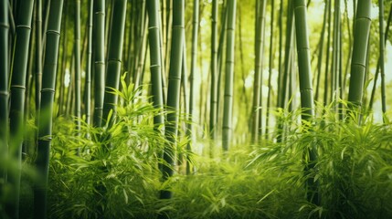 bamboo forest ai generated. - obrazy, fototapety, plakaty