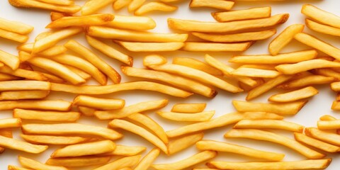 Background texture of golden French fries or Pommes Frites