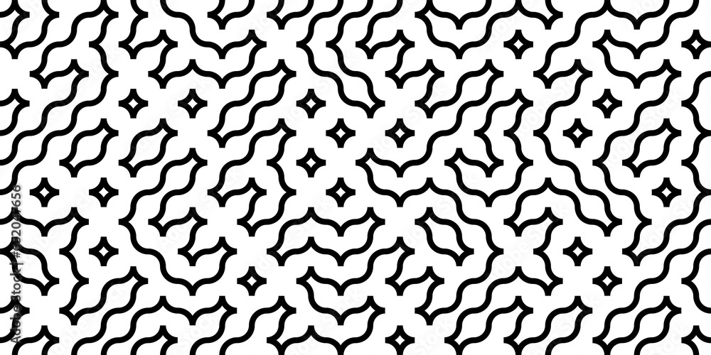 Poster abstract modern minimal black and white monochrome geometry array of wiggly lines pattern texture ba