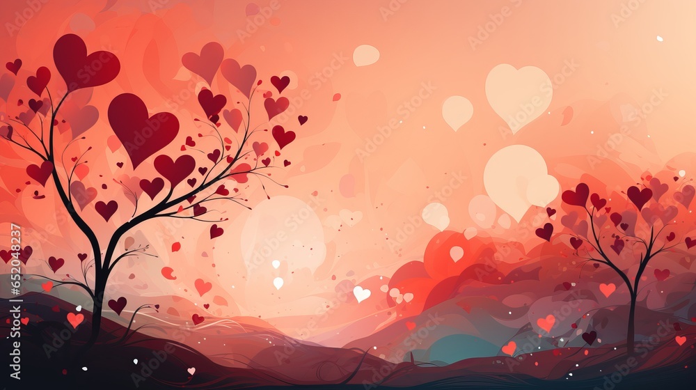 Poster bright background with hearts with space for text, multi-colored image with free copy space. concept