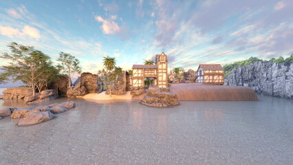 島の突端にある集落 © tsuneomp