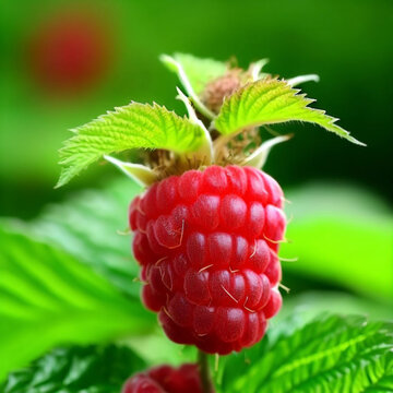 frambuesa, baya, fruta, alimento, madura, rojo, bombones, frambuesa, salubre, hojas, close-up, aislada, naturaleza, fresco, jugosa, macro, verano, arbusto, fruta, f&aacute;brica, frescor, huerta, postre, del
