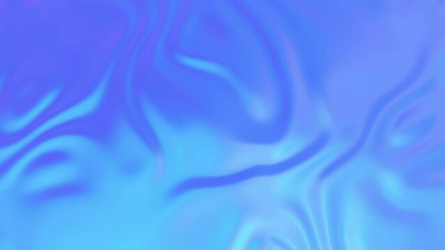 3D Animation - Abstract colorful background of a looping animated iridescent reflective material with swirling texture