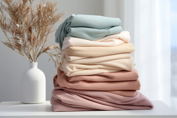 A stack of spring fashion textiles