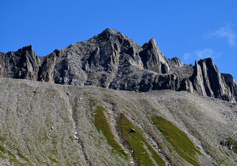 Pizzo Gallina (3060m) oberhalb vom Nufenenpass, Kanton Wallis/Tessin, Schweiz
