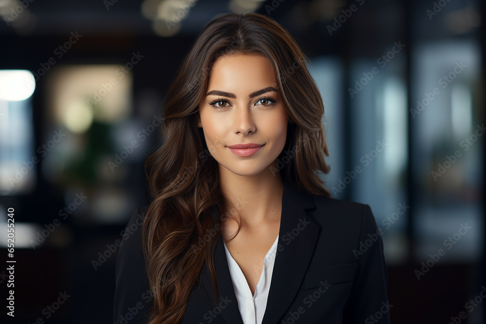 Wall mural generative ai picture portrait of amazing gorgeous office worker young woman