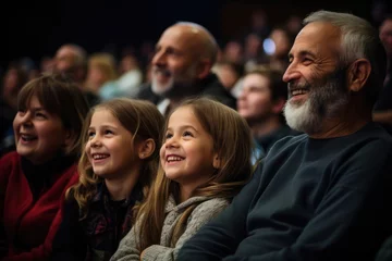 Fotobehang Grandparents and grandchildren attending a live theater performance © Fred