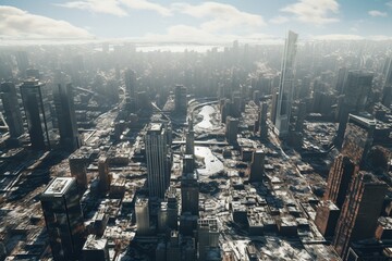 view of the city, Generative AI