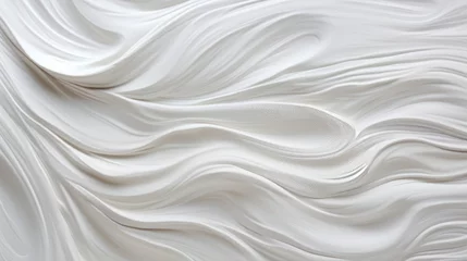Fotobehang White paint strokes texture. © Yahor Shylau 
