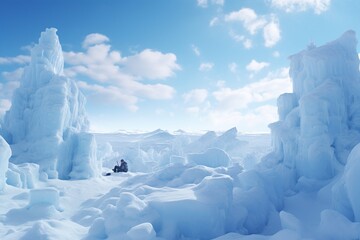 Fototapeta na wymiar iceberg in polar regions, Generative AI