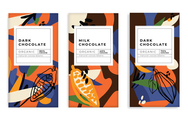 Packaging chocolate vector template.