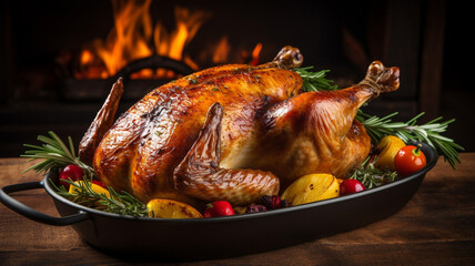 roasted chicken with herbs and spices