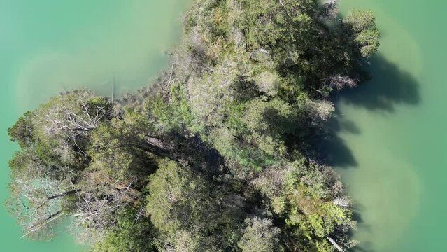 Eine wundersch&ouml;ne kleine Insel im Biberwier See, &Ouml;sterreich,