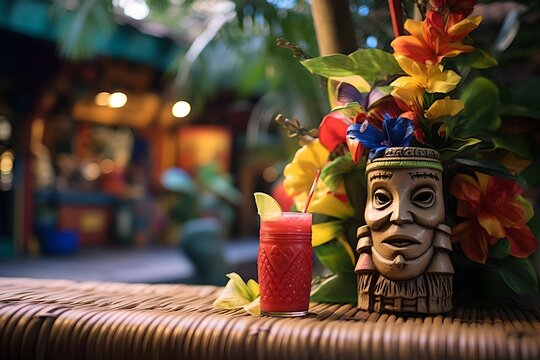 Tropical Paradise: Colorful Tiki Bar