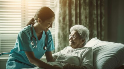 Obraz premium senior medical patient in a medical setting. generative AI