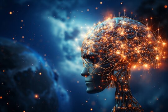 頭脳のイメージ,Generative AI AI画像