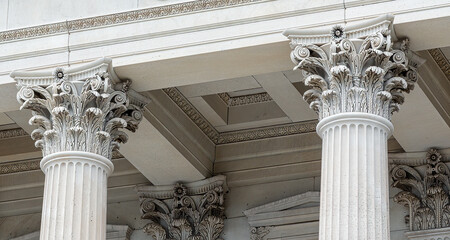 Corinthian columns on a government building