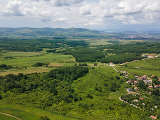Fototapeta na wymiar Aerial view of Vitosha Mountain, Bulgaria