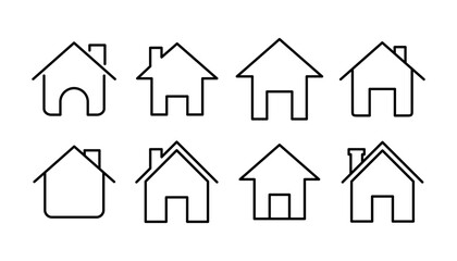 Home icon vector. House vector icon
