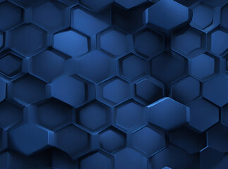 Hexagonal dark blue navy background texture