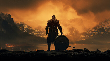  viking sagas background, AI Generated