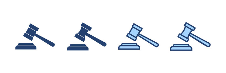Gavel icon vector. judge gavel sign and symbol. law icon. auction hammer