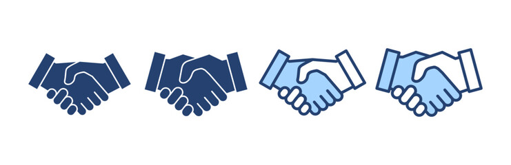 Handshake icon vector. business handshake sign and symbol. contact agreement