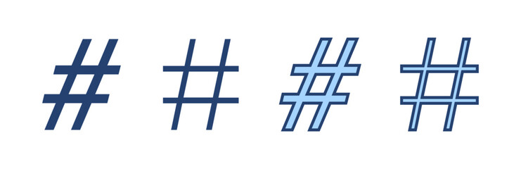 Hashtag icon vector. hashtag sign and symbol