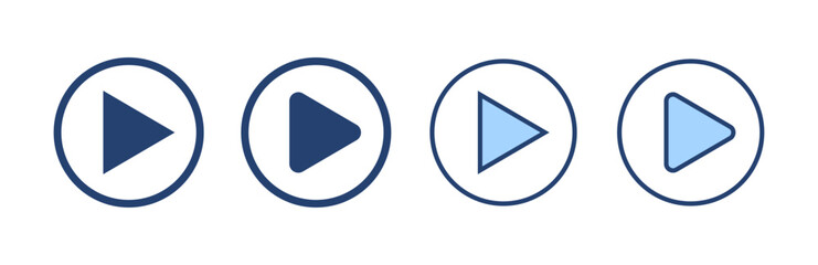 Play icon vector. Play button sign and symbol