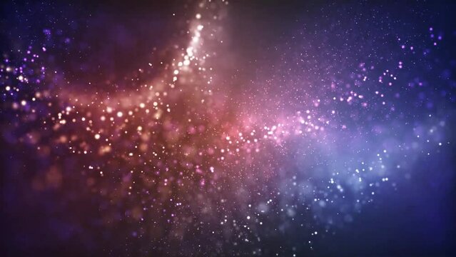 glowing color galaxy particle splash background