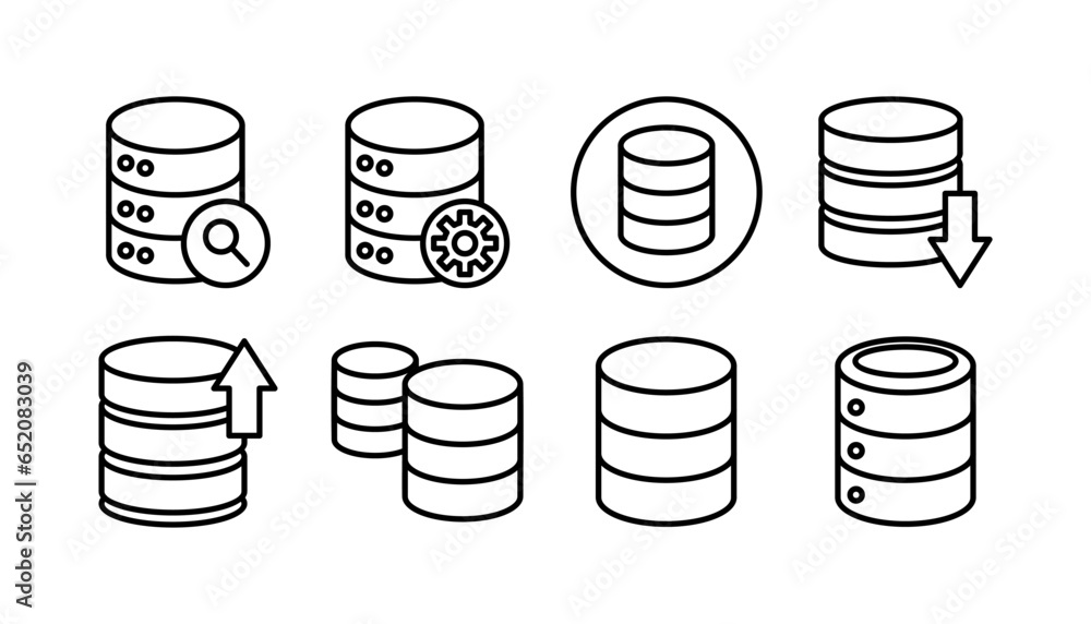 Poster database icon vector. server icon. storage