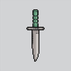 Pixel art Combat Knife. Pixelated Knife. Combat Knife Weapon icons background pixelated
for the pixel art game and icon for website and video game. old school retro.