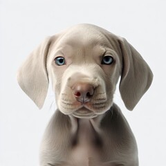 Weimaraner Puppy Love: Cherished Companionship, Generative AI