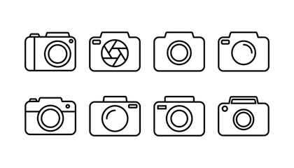 Camera Icon in trendy flat style isolated. Camera symbol web site design