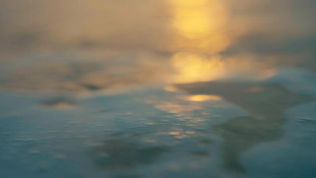 water surface at sunrise