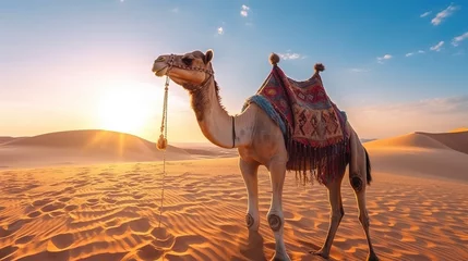 Foto op Plexiglas camel in the desert © TeamX