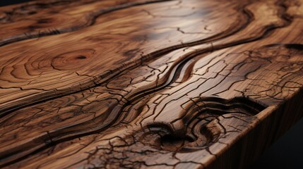 a close up of a wooden table generated by Ai