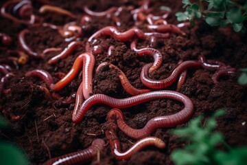 Red Worms in Compost 