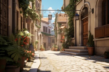 street in the town, Generative AI