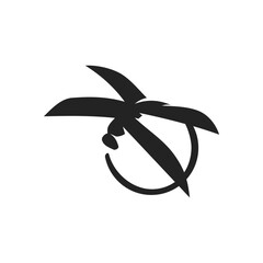 dragonfly logo template Isolated. Brand Identity. Icon Abstract Vector graphic