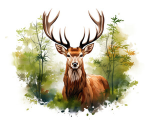 Woodland Magic: Isolated Deer