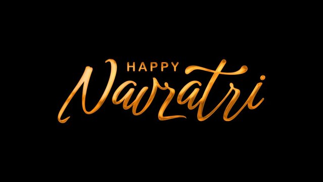 Happy Navratri Text Animation. Great for Happy Navratri Celebrations, for banner, social media feed wallpaper stories