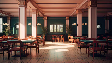 Fototapeta premium Stylish Empty Restaurant